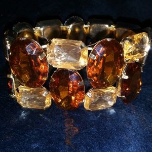 Amber and champane jeweled bracelet